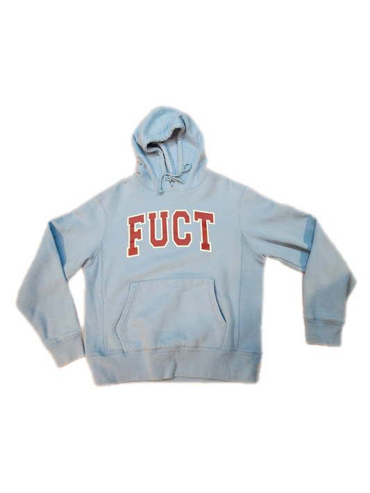 Blue Fuct Hoodie with Red Logo
