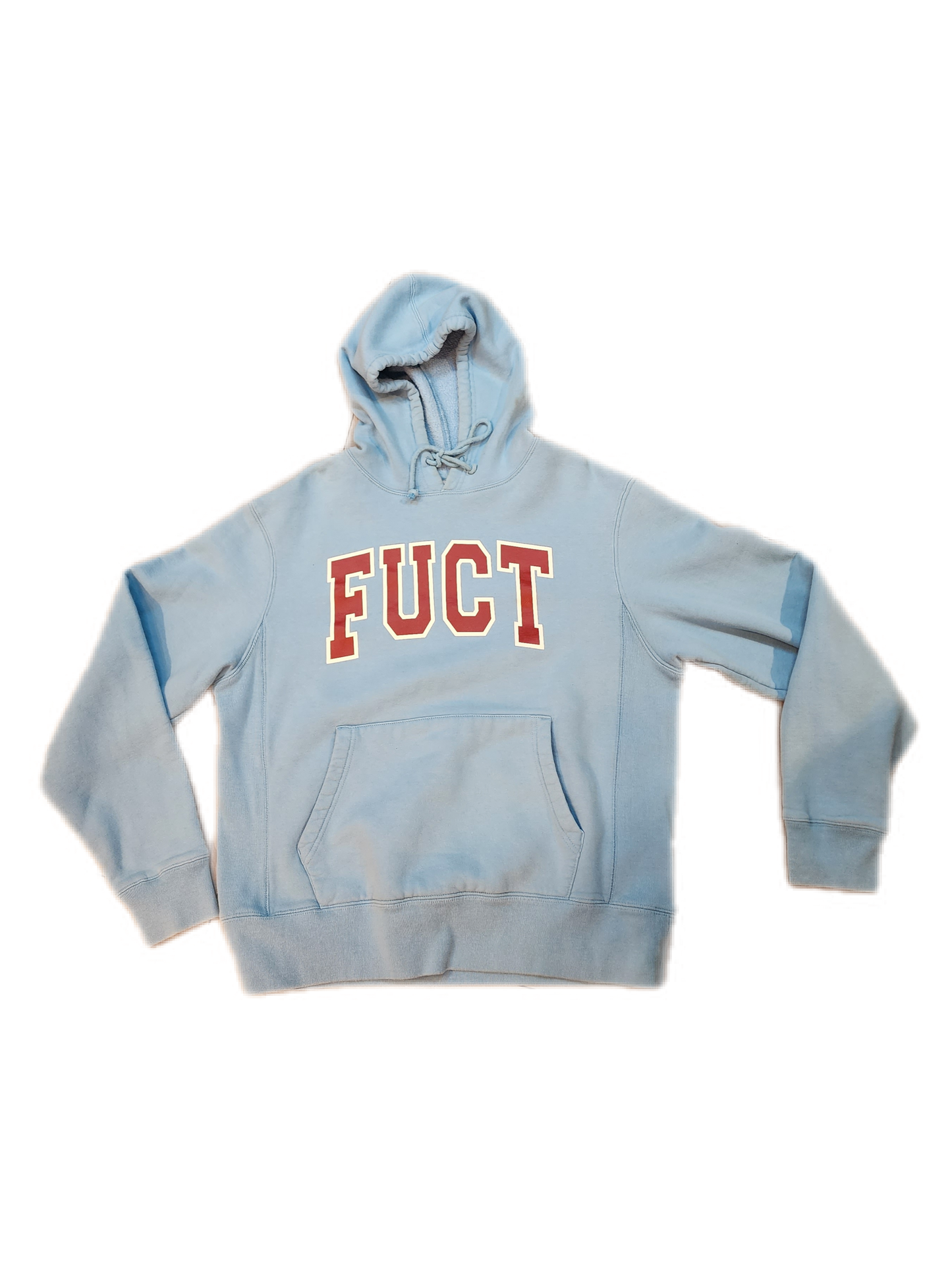 Blue Fuct Hoodie with Red Logo