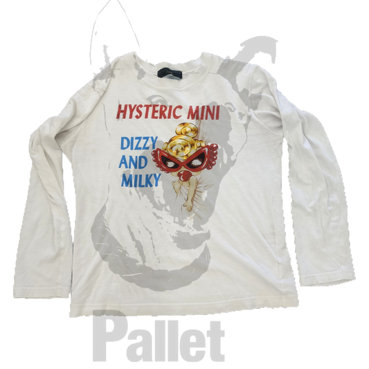 Hysteric Glamour - "Baby Tee White Long Sleeve" - Size Small