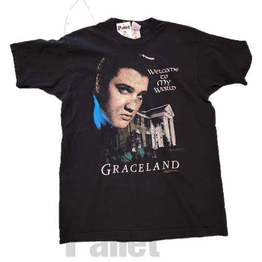 Vintage -" Elvis Welcome to my world black tee "- Size XL
