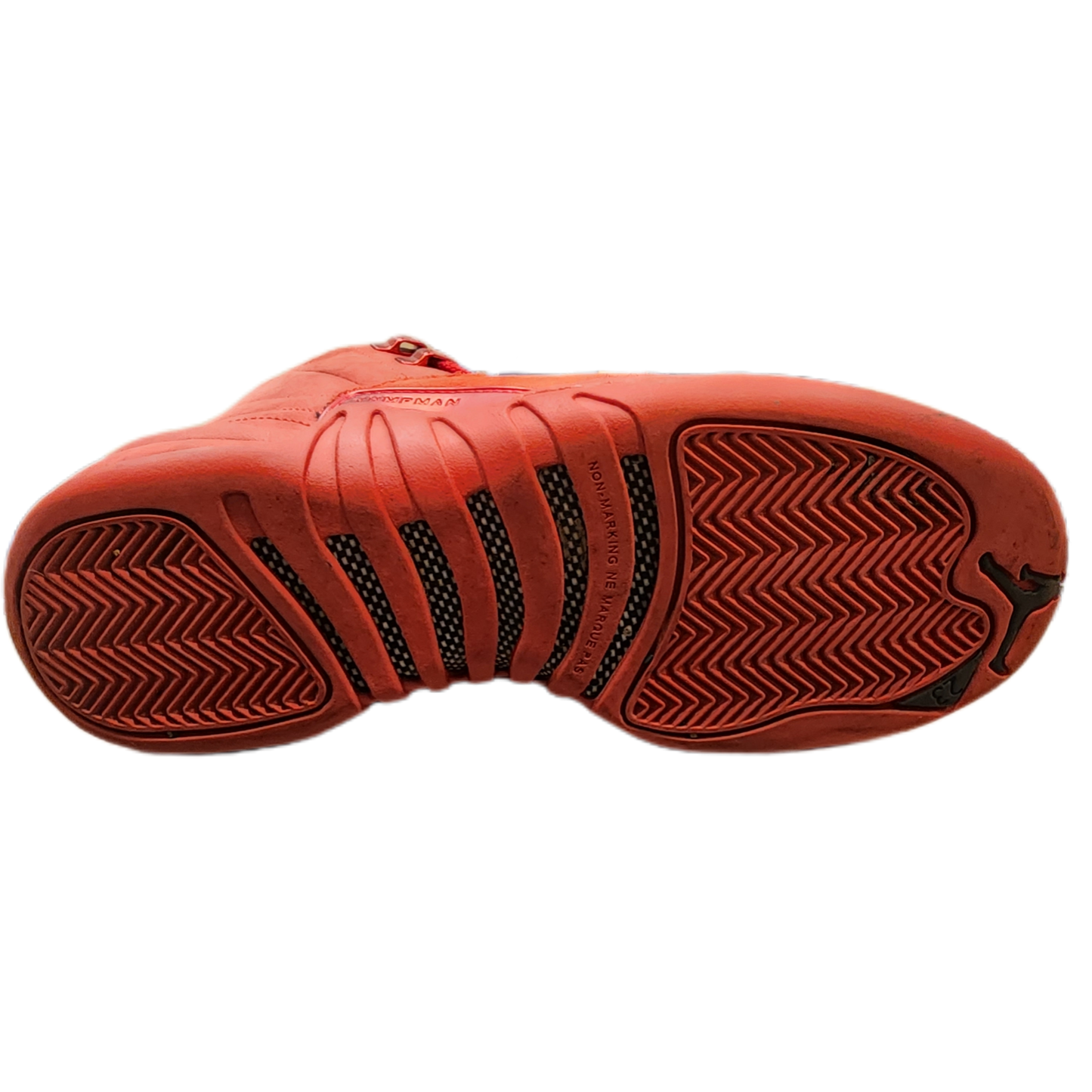 sole of all red jordan 12
