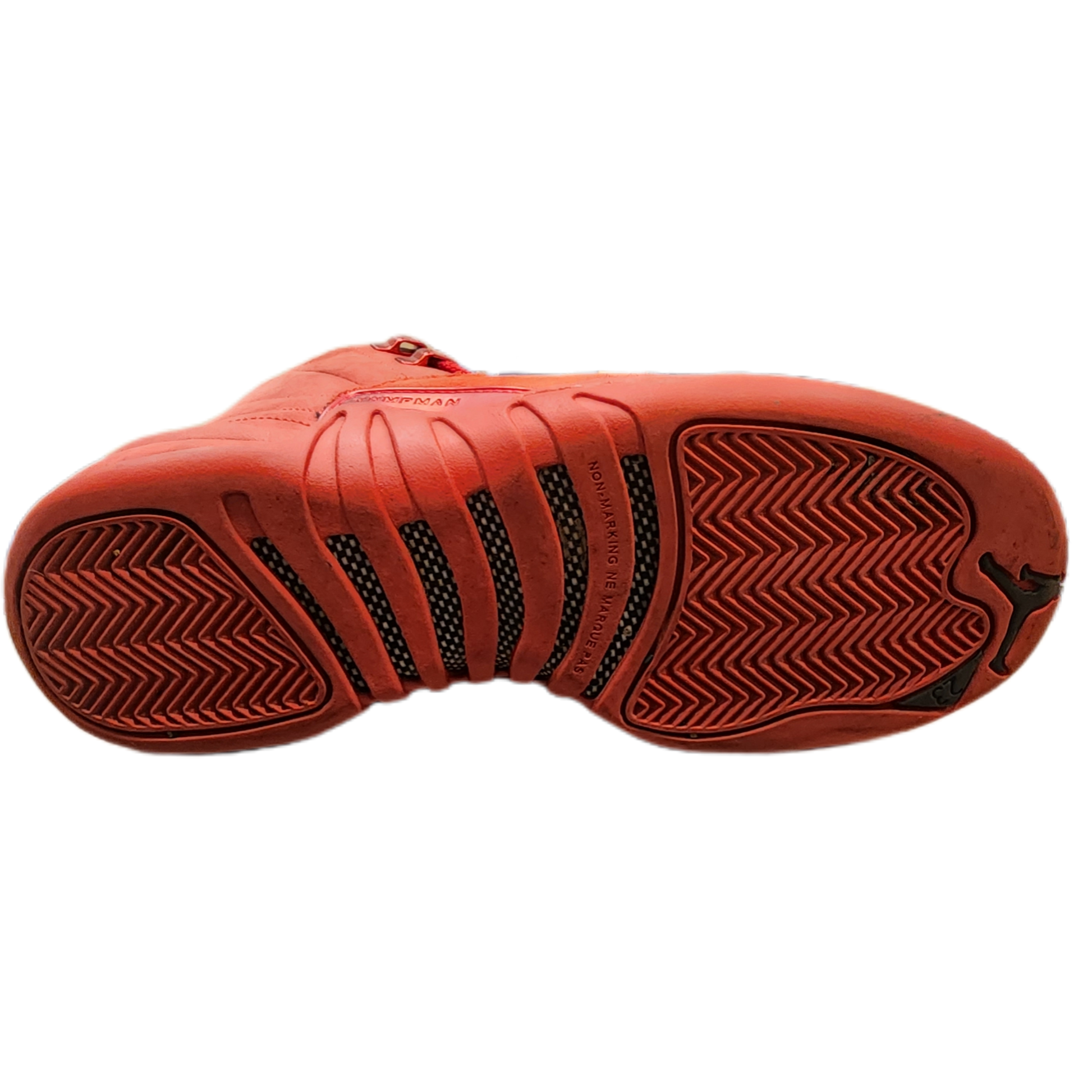 sole of all red jordan 12