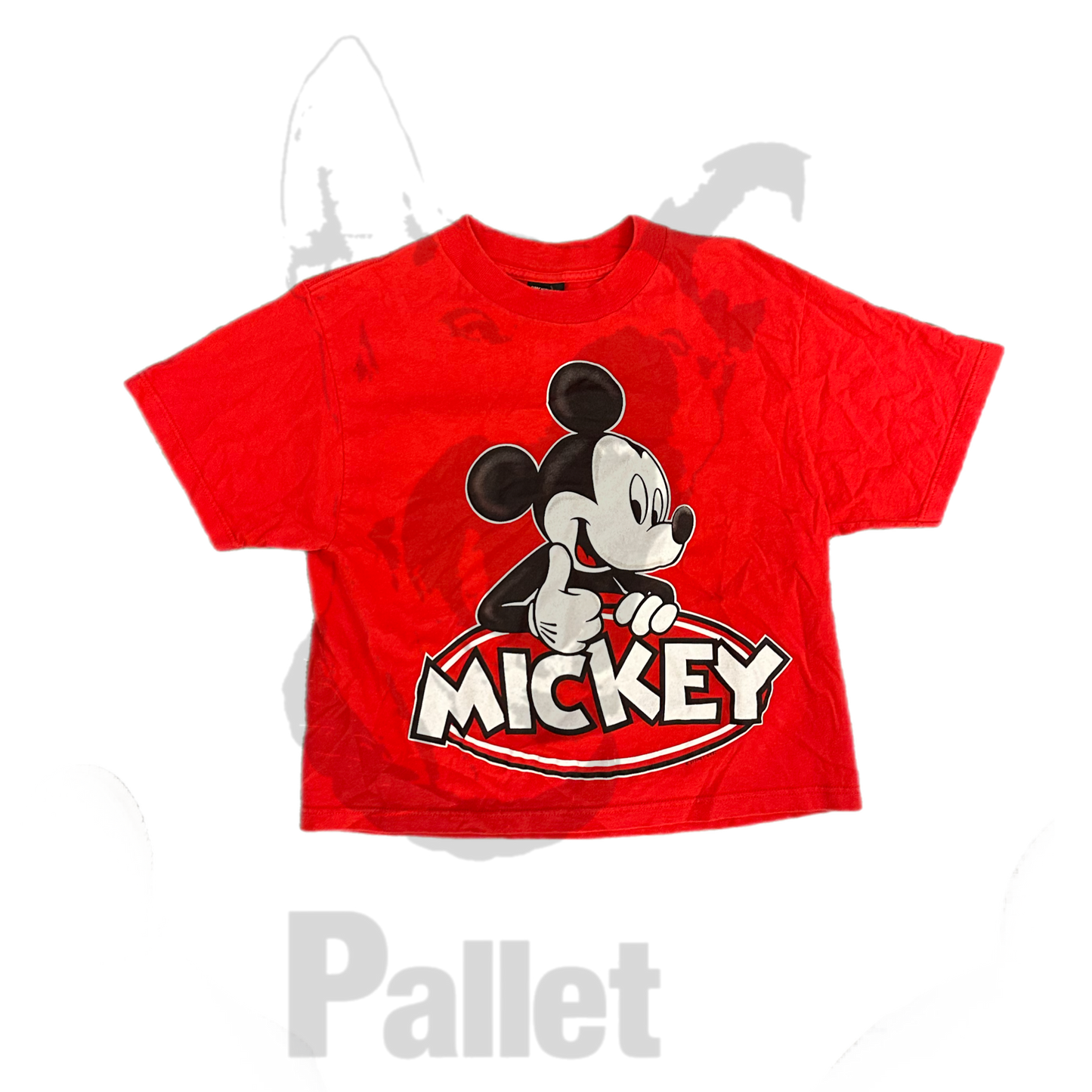 Vintage -" Mickey Thumbs Up Red Tee"- Size Small