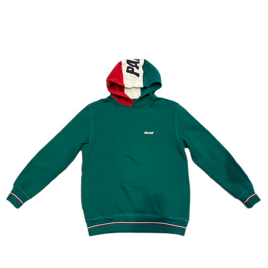 Palace - Flagin Hood Green/White/Red" - Size Large