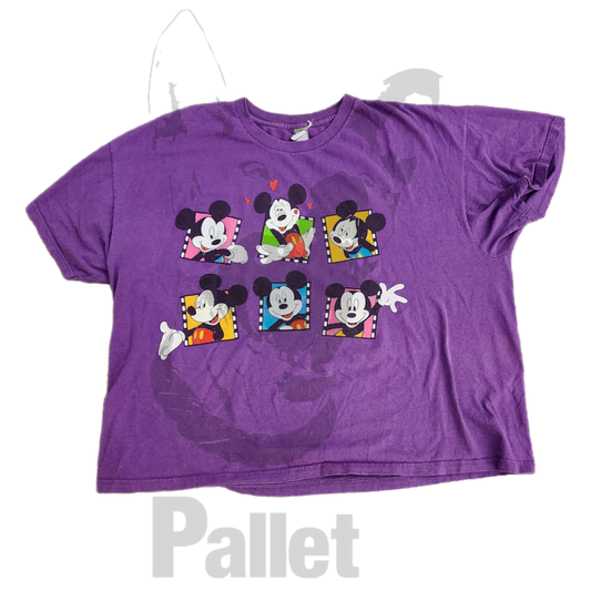 Vintage - "Mickey Mouse Film Roll Purple Tee" - Size XL
