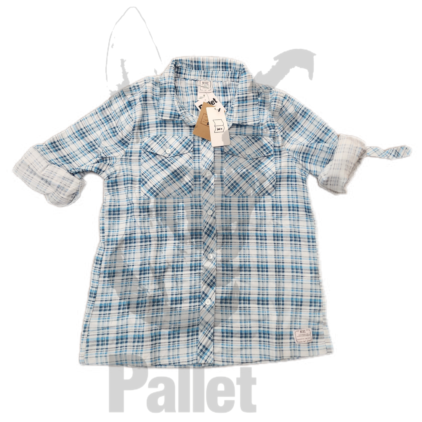 Nike -" Plaid Button Up Sample"- Size Small