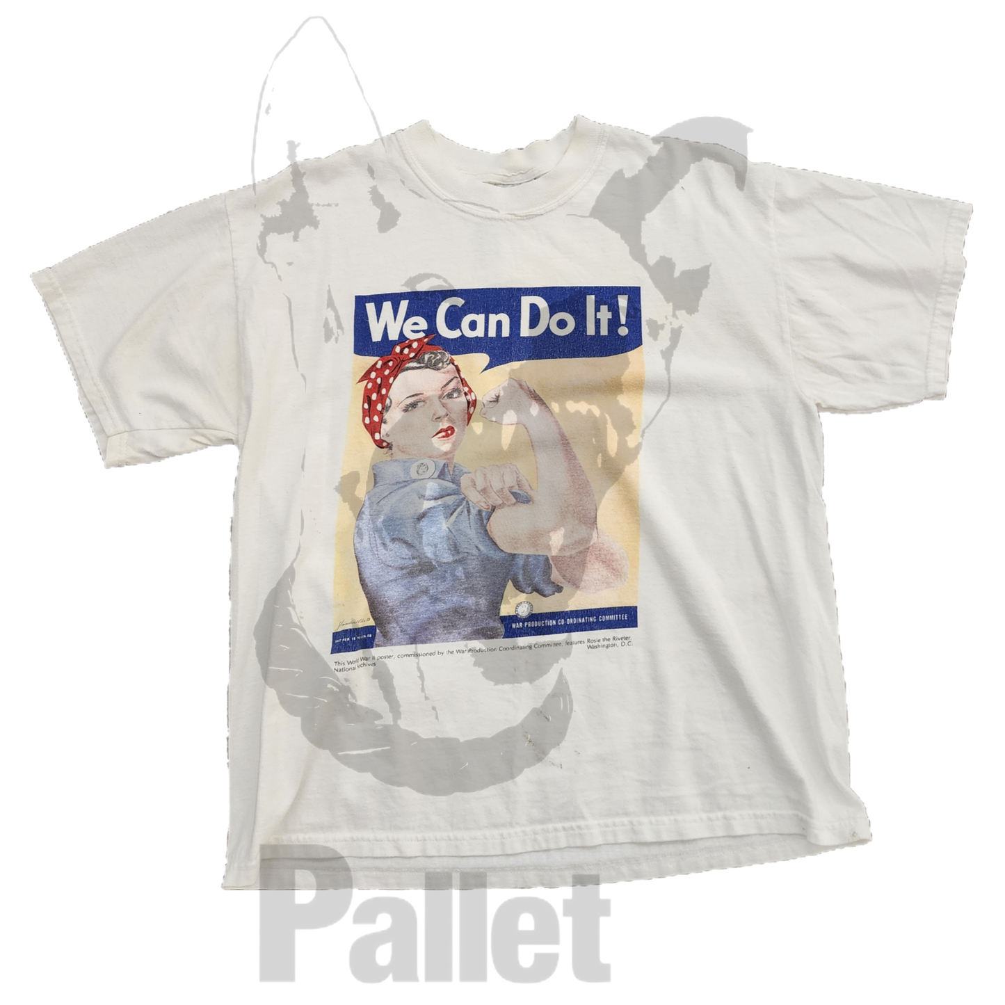 Vintage - "Rosie We Can Do It White Tee" - Size Large