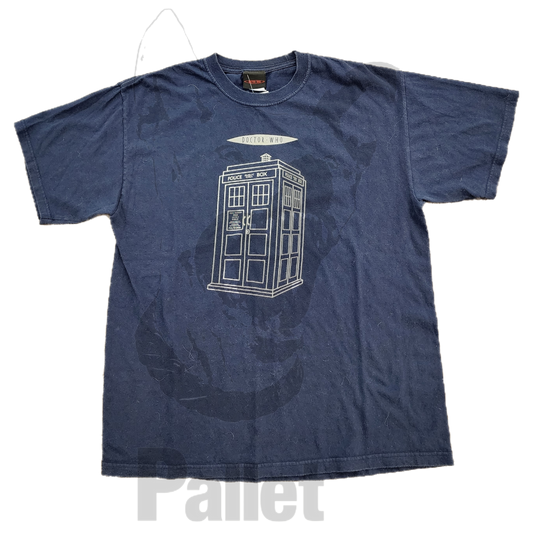 vintage -" DR Who Navy Tee"- Size Large