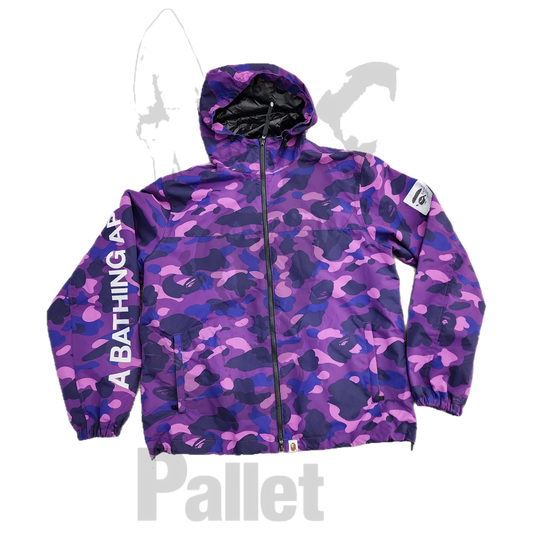Bape - "Purple Camo Rain Jacket" - Size XL