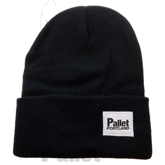Pallet Portland -"Black Knit Beanie" -Size OS