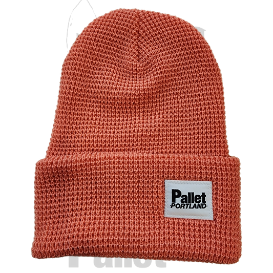Pallet Portland -"Coral Waffle Knit Beanie" -Size OS