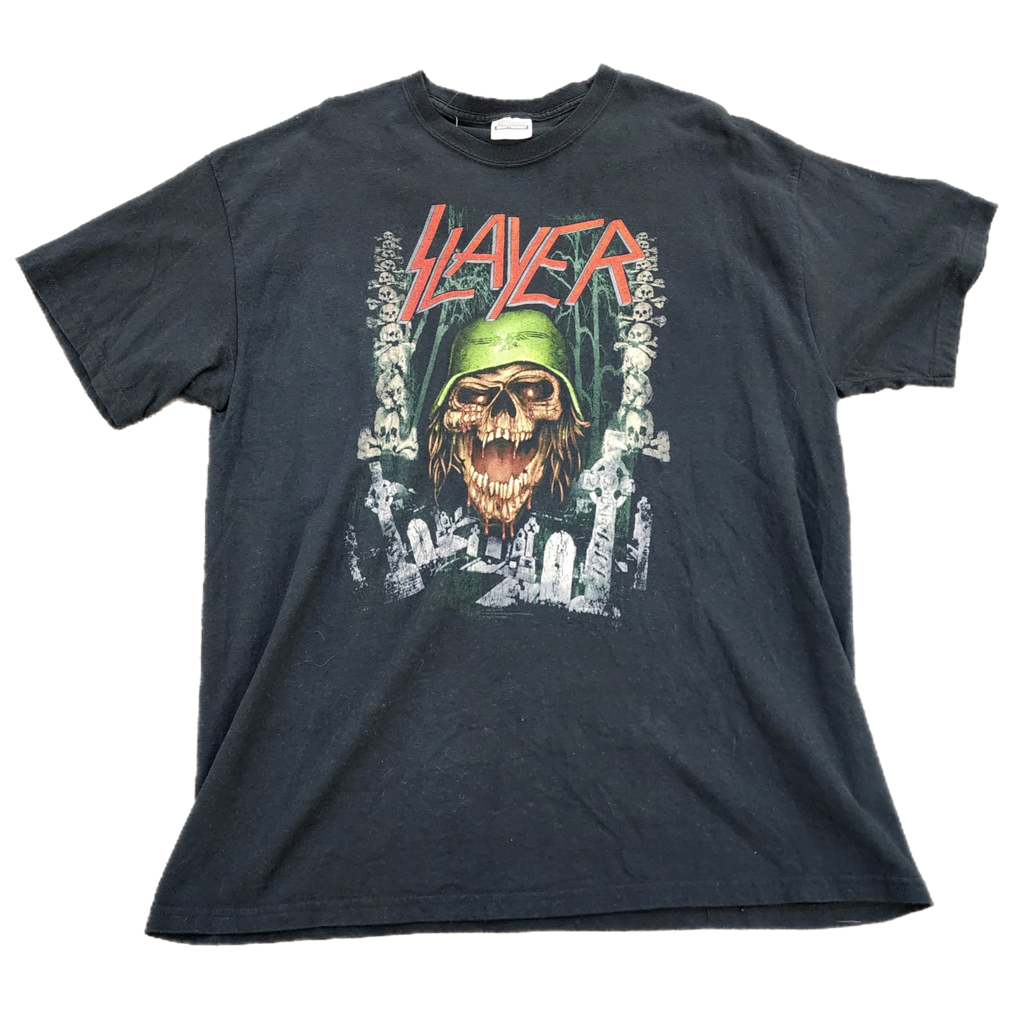 Band Tee Slayer Skull Black Tee - Size X-Large