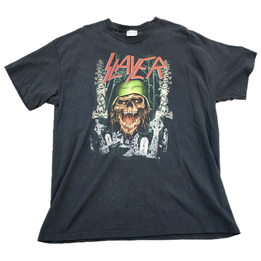 Band Tee Slayer Skull Black Tee - Size X-Large