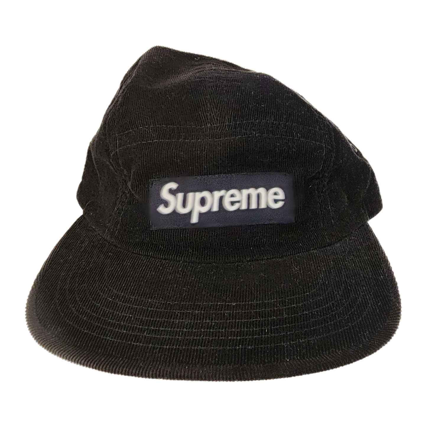 Supreme Velvet Black Camp Hat