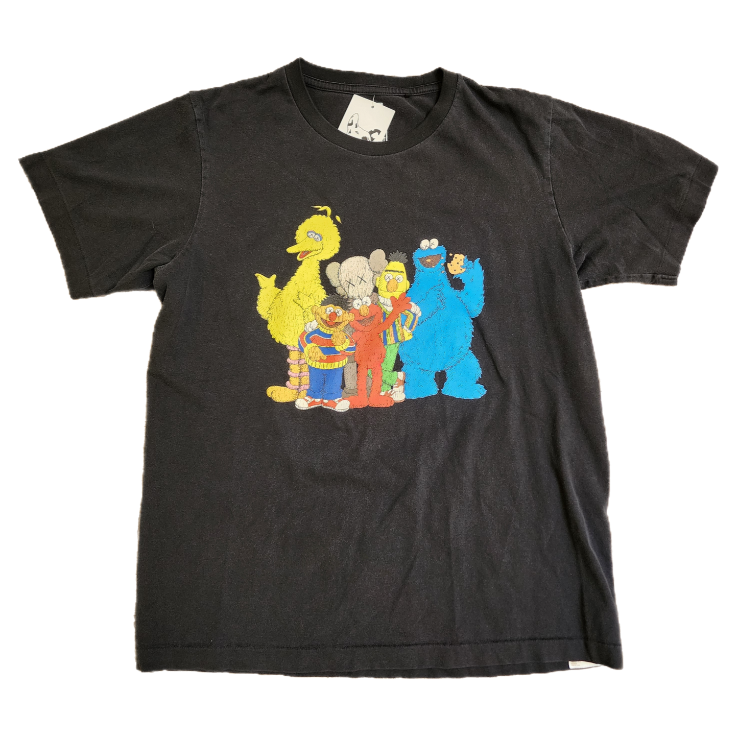 Uniqlo Kaws Sesame Street Black Tee - Size Medium