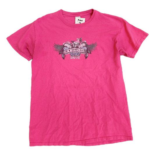 Sturgis Motorcycle Pink Tee - Size Medium