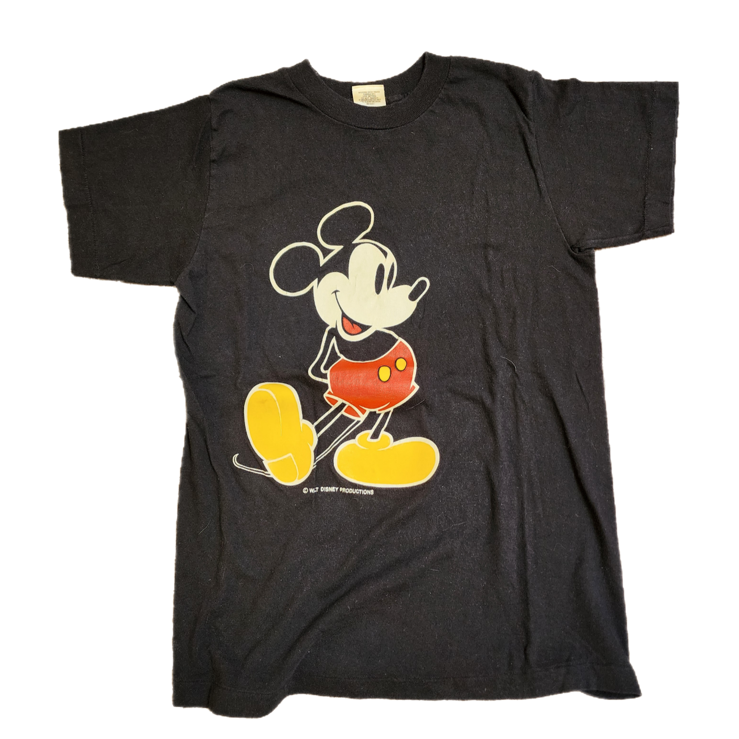 Vintage Disney Mickey Mouse Made In USA Black Tee - Size Small