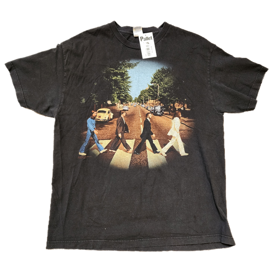 Band Tee The Beatles Crossing Black Tee - Size X-Large