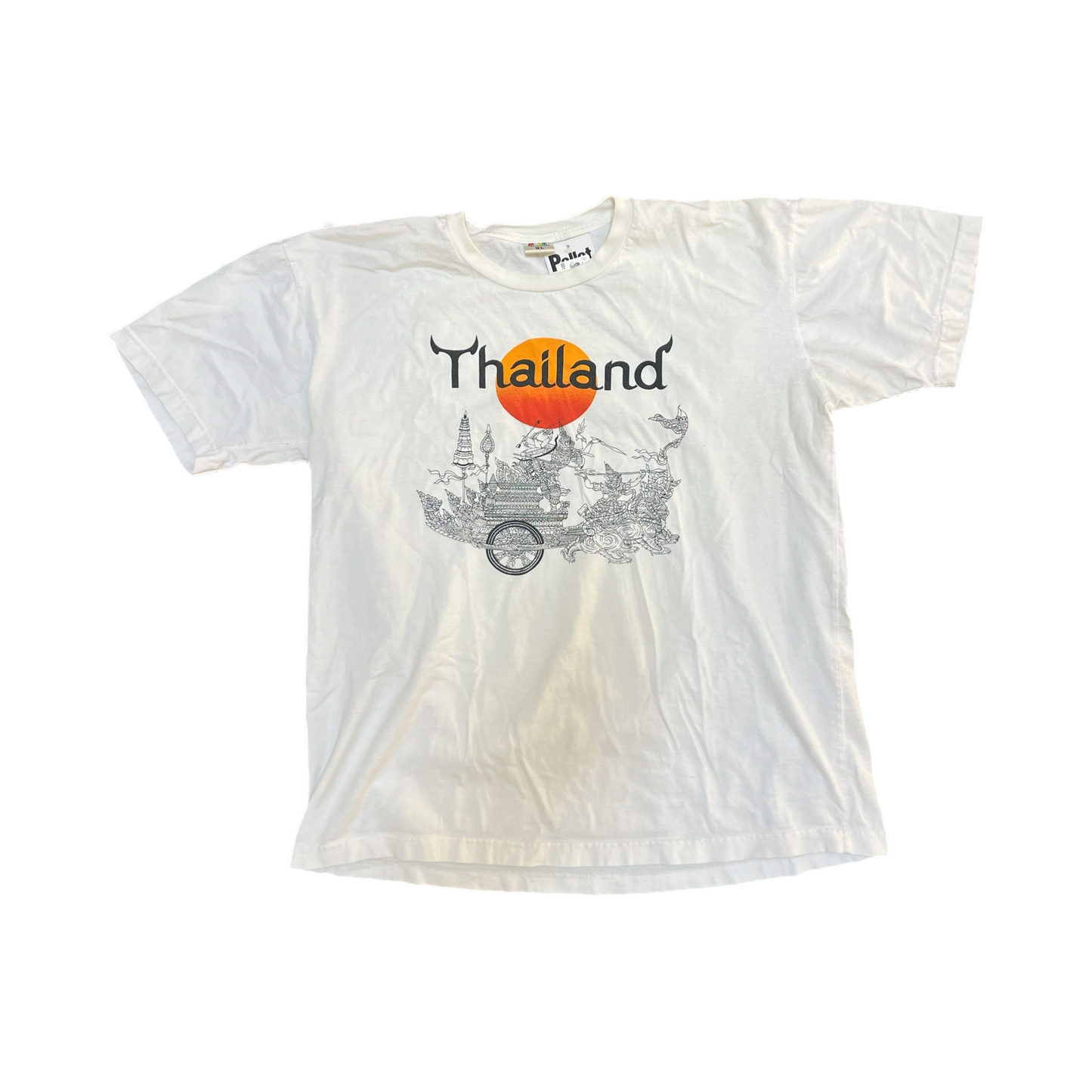 Vintage Thailand Chariot White Tee - Size X-Large