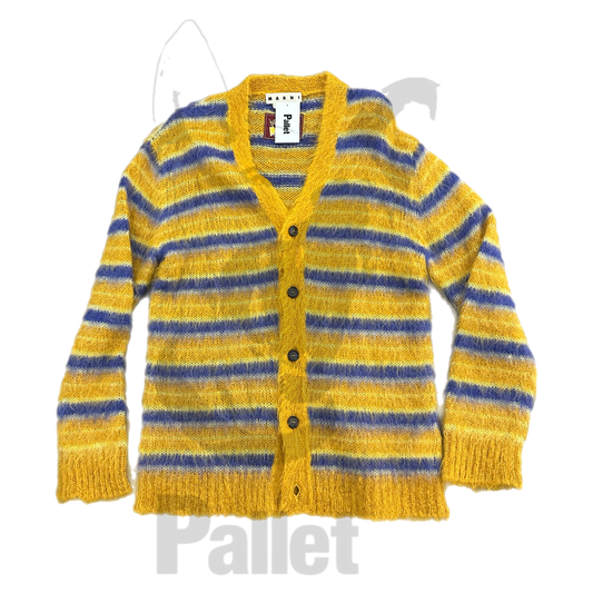 Marni - "Fuzzy Yellow Cardigan" - Size 52