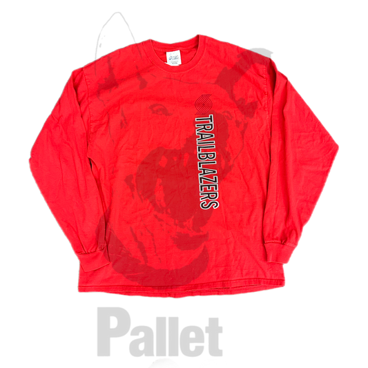 Vintage -" Trail Blazers Red Longsleeve"- Size X-Large