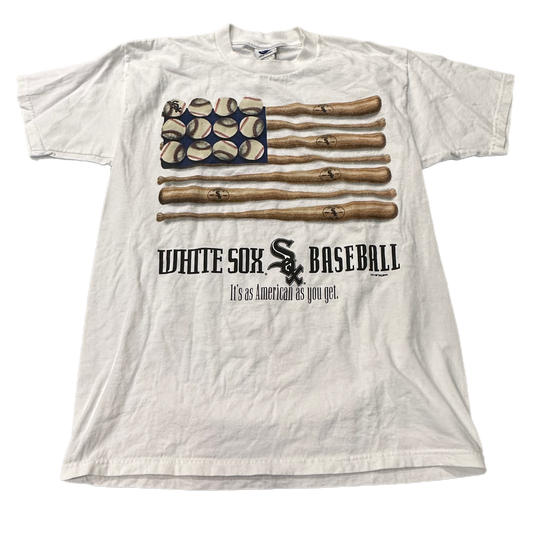 Vintage - "White Sox White Tee" - Size Large