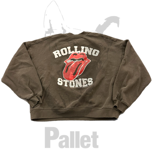 Vintage - "Rolling Stones Brown Crewneck" - Size Medium
