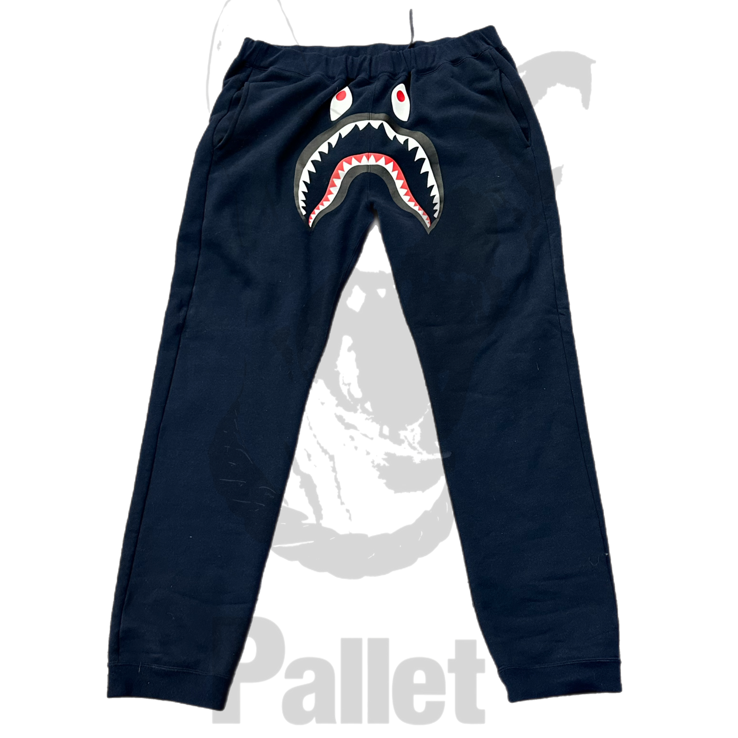 Bape - "Navy Shark Sweats" - Size XXL